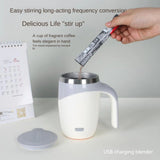 USB Self-Stirring Coffee Mug — Stainless Steel, Electric Auto-Mix, 400ml
