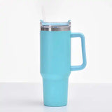 40oz Tumbler Vacuum Insulated Thermos Custom Travel Cup Stainless Steel Water Bottle Coffee Mugs With Handle Outdoor Drinkware