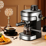 GEION Espresso Machine — 800W Steam Boiler with Milk Frother | 220–240V