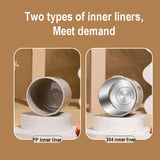 380/480ML Stainless Steel Coffee Mug Double Layer Cup with Lid Water CupCartoon Mug Gift Temperature Portable Vacuum Flasks Cup