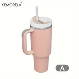 KEMORELA 1200ml Insulated Water Bottle β 304 Stainless Steel, Handle & Straw, Hot & Cold