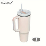 KEMORELA 1200ml Insulated Water Bottle β 304 Stainless Steel, Handle & Straw, Hot & Cold