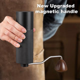 Siete Roca Manual Coffee Grinder β 36-Step Adjustable Conical Burr, Aluminium & Wood