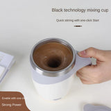 USB Self-Stirring Coffee Mug — Stainless Steel, Electric Auto-Mix, 400ml