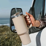 KEMORELA 1200ml Insulated Water Bottle β 304 Stainless Steel, Handle & Straw, Hot & Cold