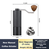Siete Roca Manual Coffee Grinder β 36-Step Adjustable Conical Burr, Aluminium & Wood