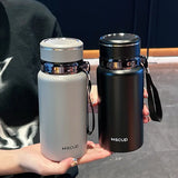 Stainless Steel 316 Vacuum Flask with Filter — 600ml / 800ml, Coffee & Tea Bottle
