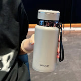 Stainless Steel 316 Vacuum Flask with Filter — 600ml / 800ml, Coffee & Tea Bottle