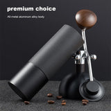Siete Roca Manual Coffee Grinder — 36-Step Adjustable Conical Burr, Aluminium & Wood