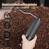 Siete Roca Manual Coffee Grinder — 36-Step Adjustable Conical Burr, Aluminium & Wood