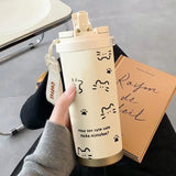 500ML Thermo Cafe Coffee Mug Car LeakProof Travel Thermo Cup Stainless Steel Thermal Water Bottles Vacuum Flask Insulated Cups