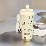 500ML Thermo Cafe Coffee Mug Car LeakProof Travel Thermo Cup Stainless Steel Thermal Water Bottles Vacuum Flask Insulated Cups