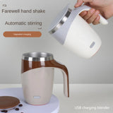 USB Self-Stirring Coffee Mug — Stainless Steel, Electric Auto-Mix, 400ml