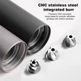 Siete Roca Manual Coffee Grinder — 36-Step Adjustable Conical Burr, Aluminium & Wood